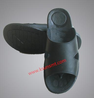  Anti-static black PU slippers KS-2018